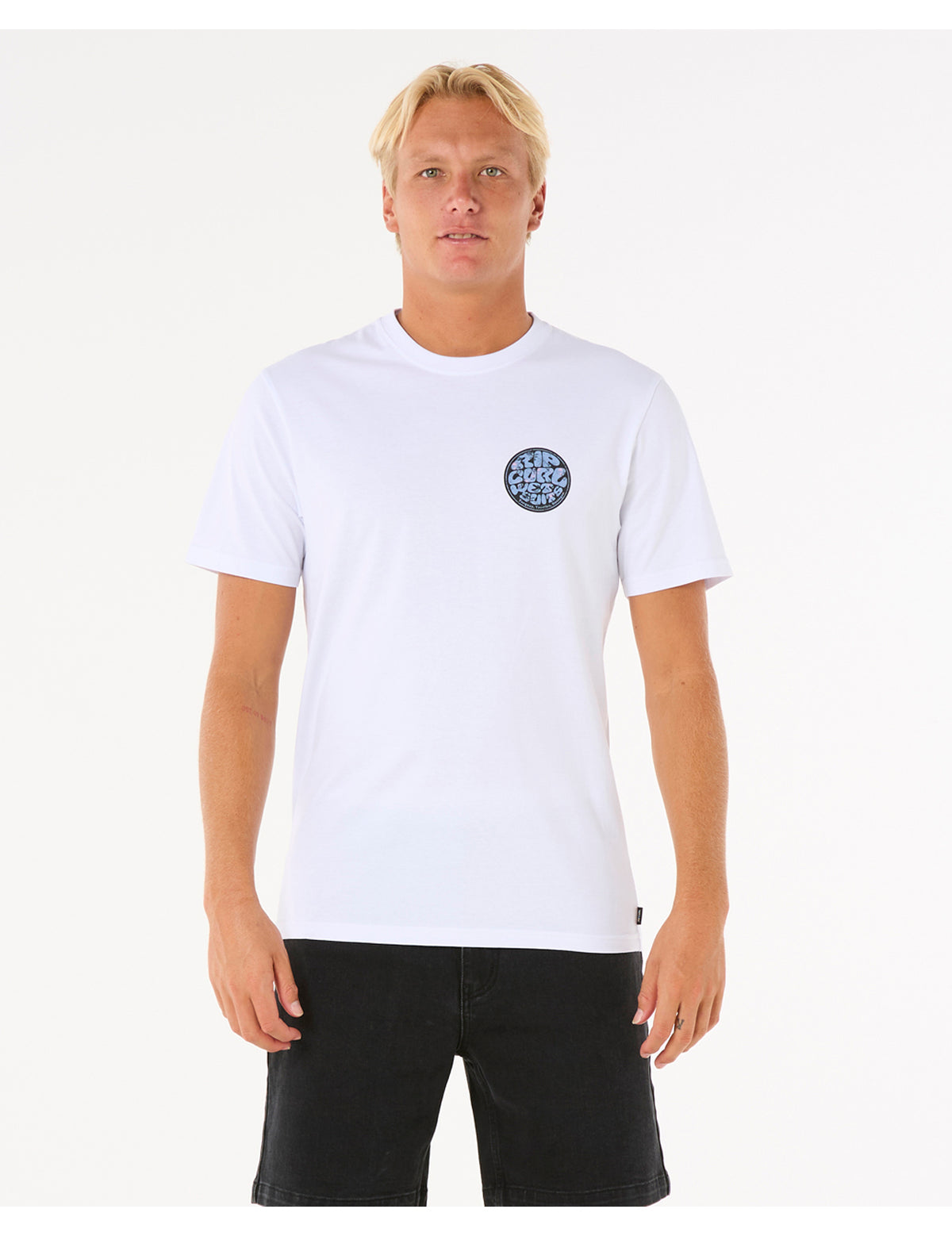 Rip Curl Wettie Passage Icon Short Sleeve T-Shirt in White