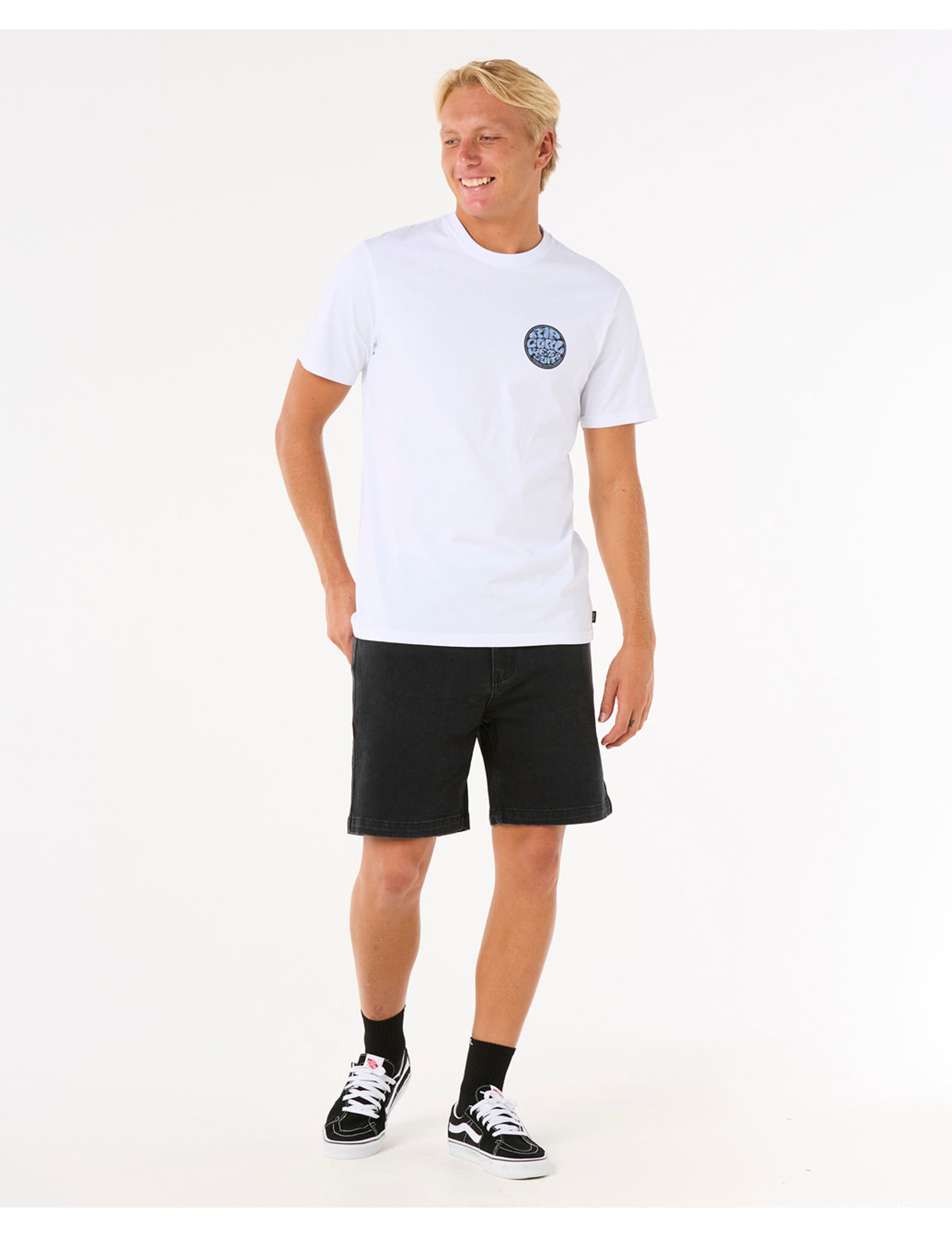 Rip Curl Wettie Passage Icon Short Sleeve T-Shirt in White