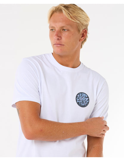 Rip Curl Wettie Passage Icon Short Sleeve T-Shirt in White