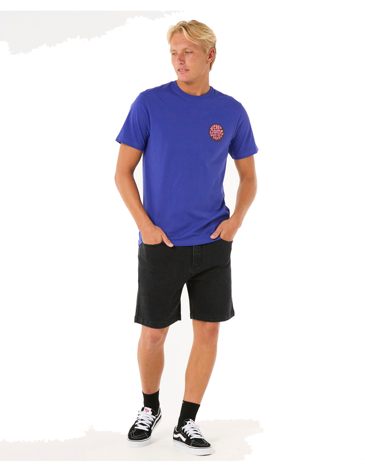 Rip Curl Wettie Passage Icon Short Sleeve T-Shirt in Wild Berry