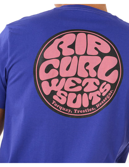 Rip Curl Wettie Passage Icon Short Sleeve T-Shirt in Wild Berry