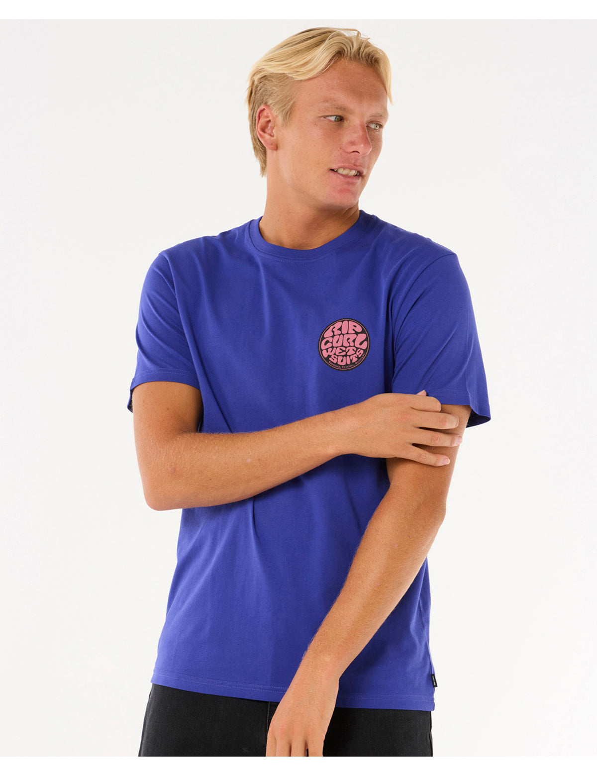 Rip Curl Wettie Passage Icon Short Sleeve T-Shirt in Wild Berry