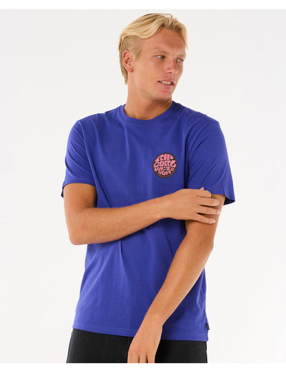Rip Curl Wettie Passage Icon Short Sleeve T-Shirt in Wild Berry