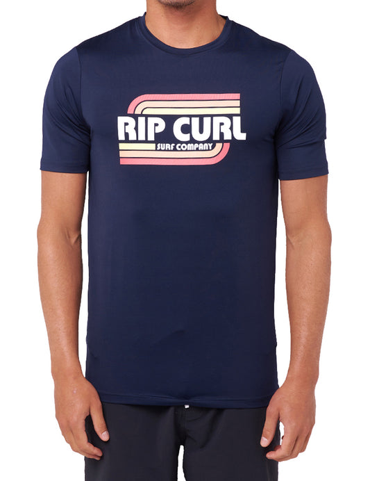 Rip Curl Yeh Mumma UV Short Sleeve Surf Tee in Navy