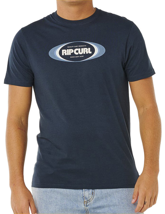 Rip Curl Yo Mumma Short Sleeve T-Shirt in Dark Navy