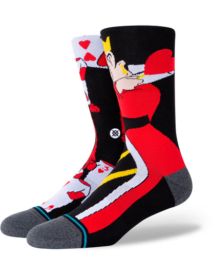 Stance Alice in Wonderland Off With Their Heads Disney Crew Socks in Black