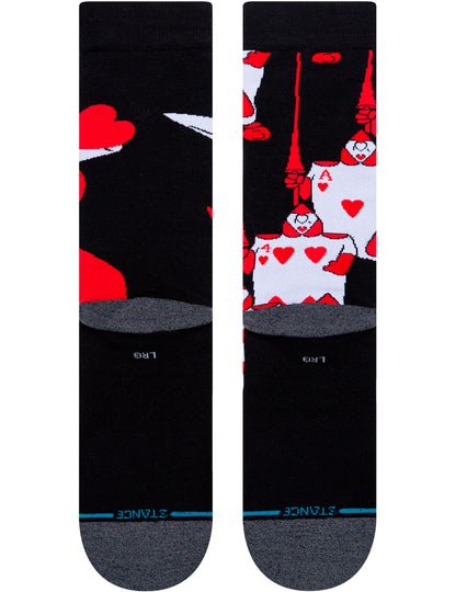 Stance Alice in Wonderland Off With Their Heads Disney Crew Socks in Black