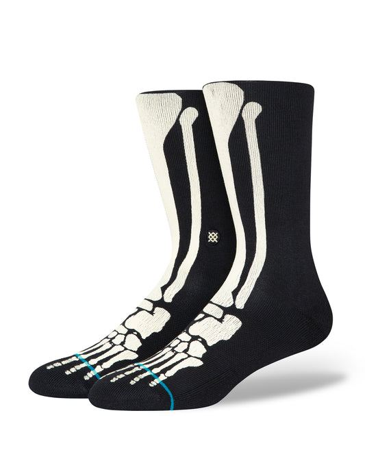 Stance Bonez Crew Socks in Black