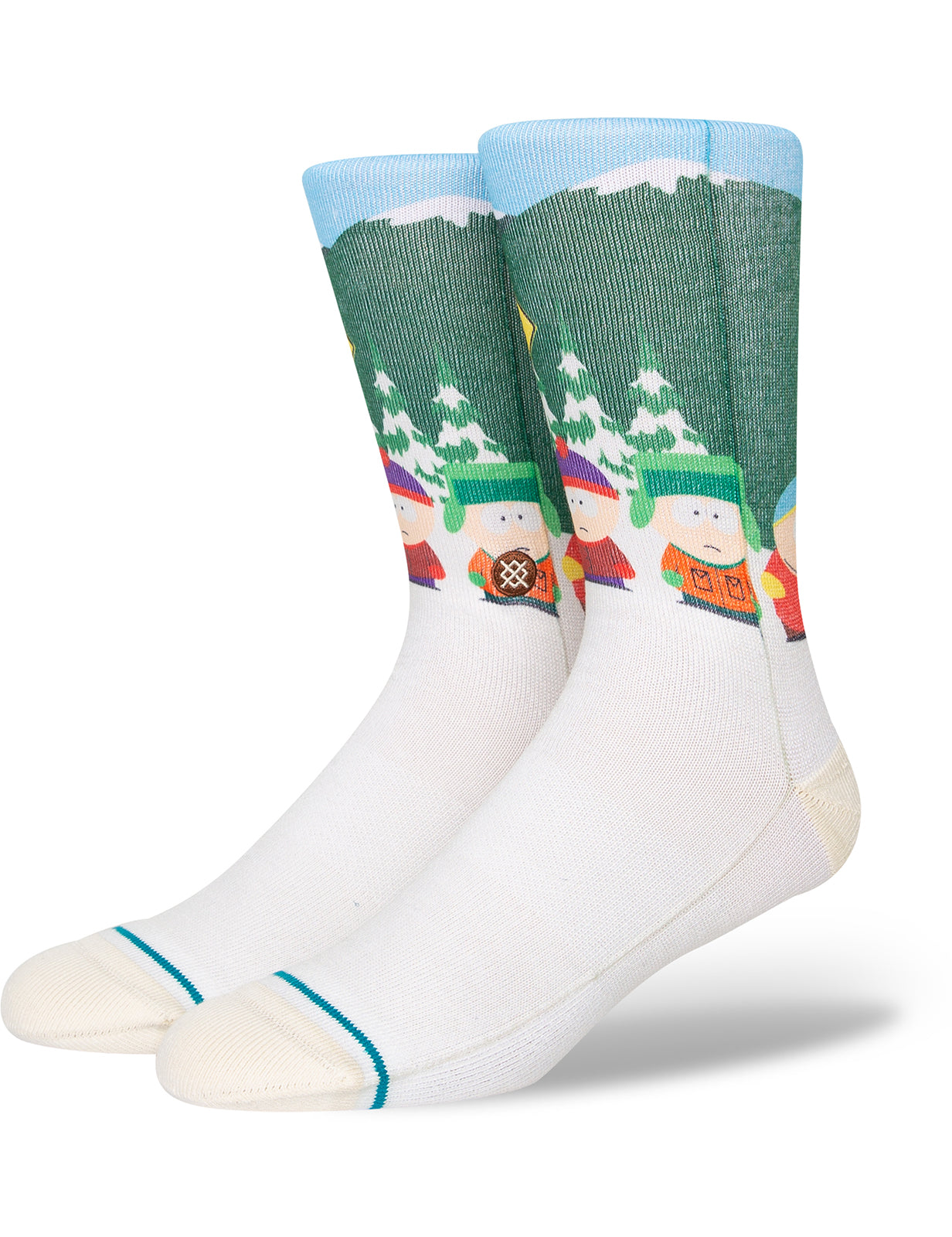 Stance Bus Stop South Park Crew Socks in Vintage White