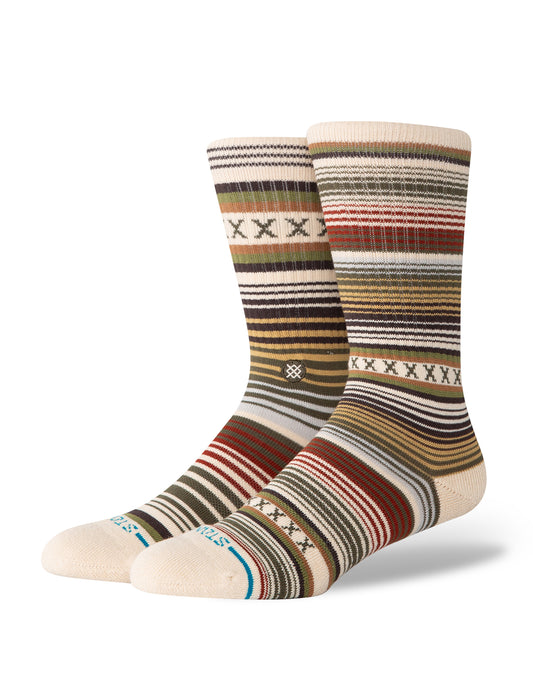 Stance Curren Crew Socks in Tan