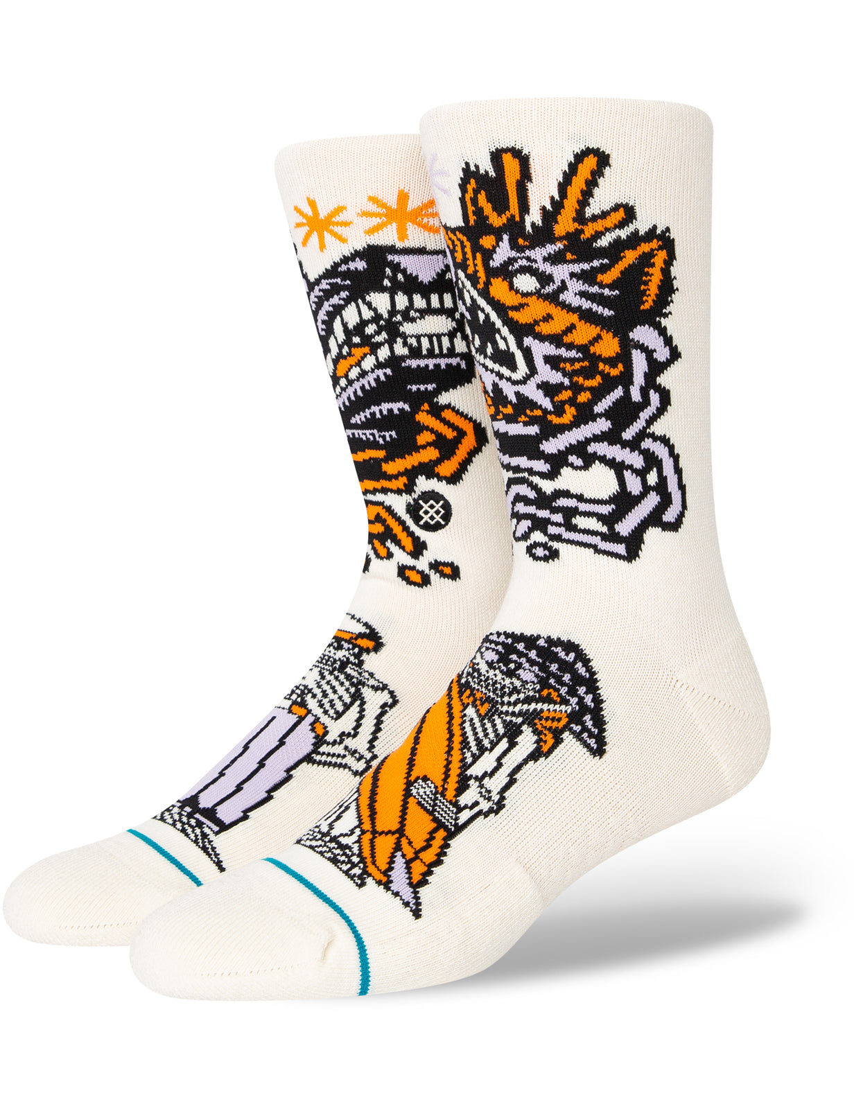 Stance DJ Clash DJ Javier Crew Socks in Off White