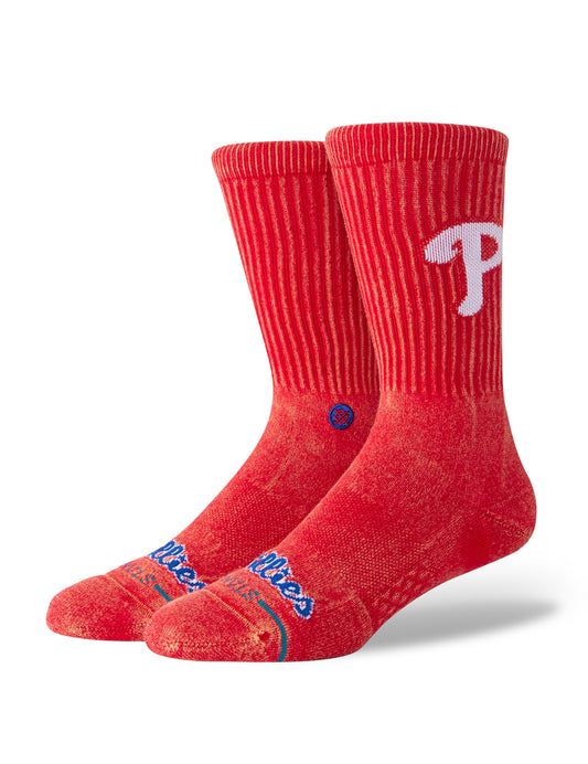 Stance Fade Philadelphia Phillies MLB Crew Socks in Red