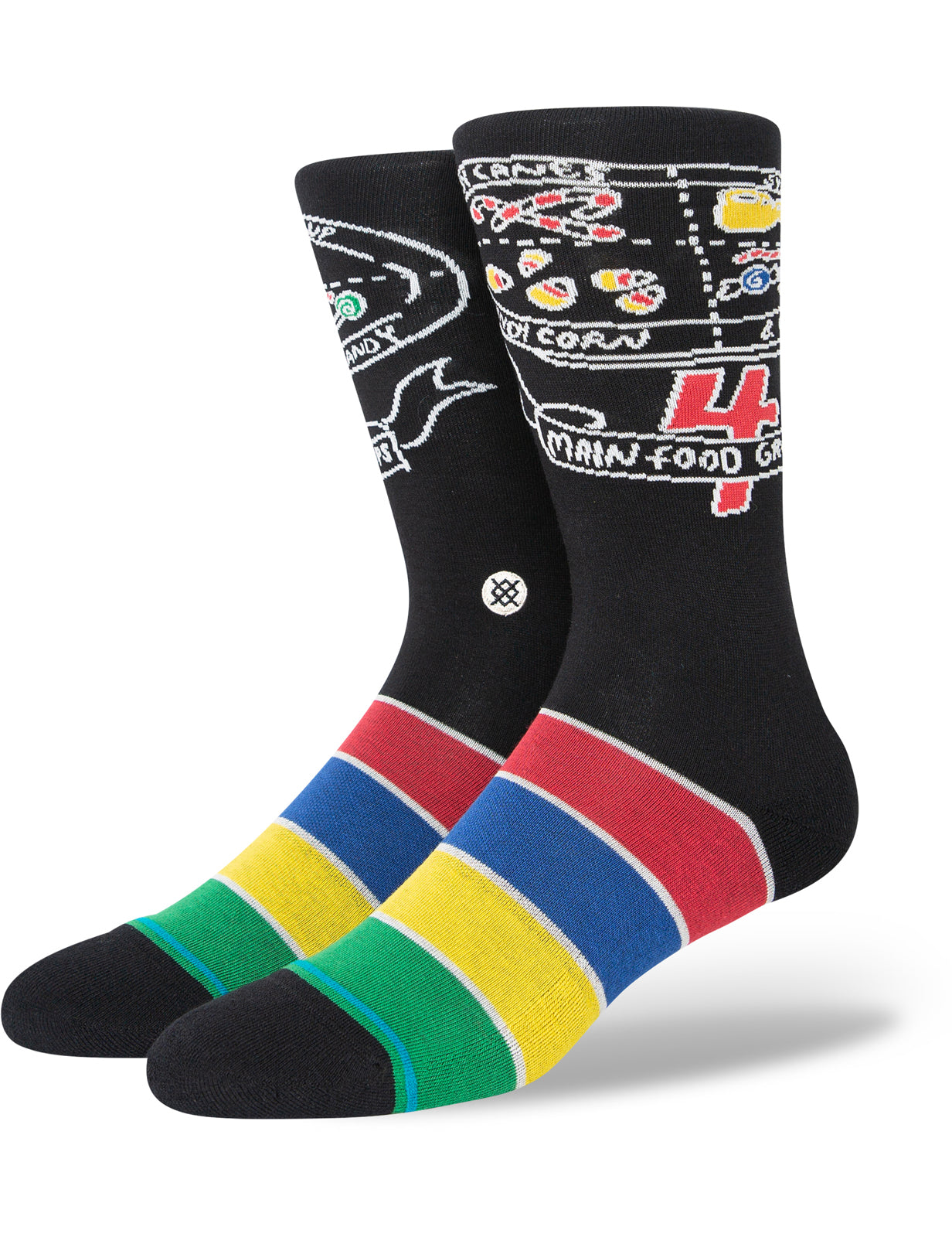 Stance Food Groups Elf Christmas Crew Socks in Black