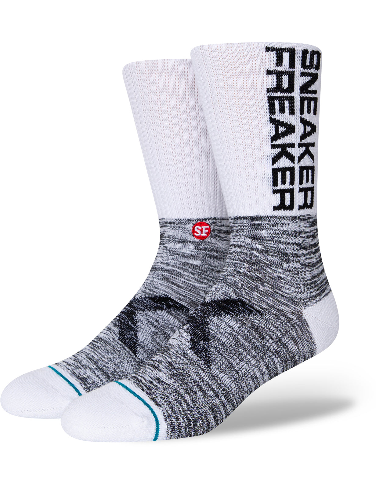 Stance Freaker Sneaker Freaker Crew Socks in White