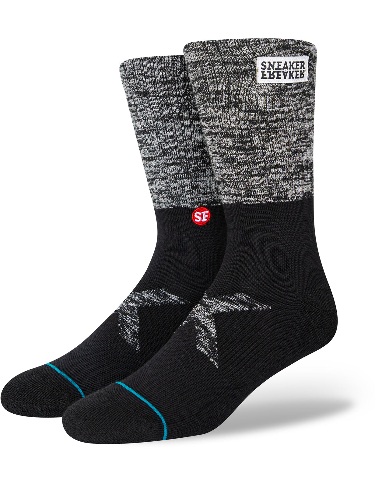 Stance Freaker Patch Sneaker Freaker Crew Socks in Black