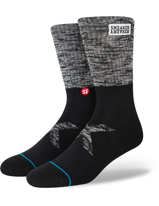 Chaussettes montantes Stance Freaker Patch Sneaker Freaker Crew en noir