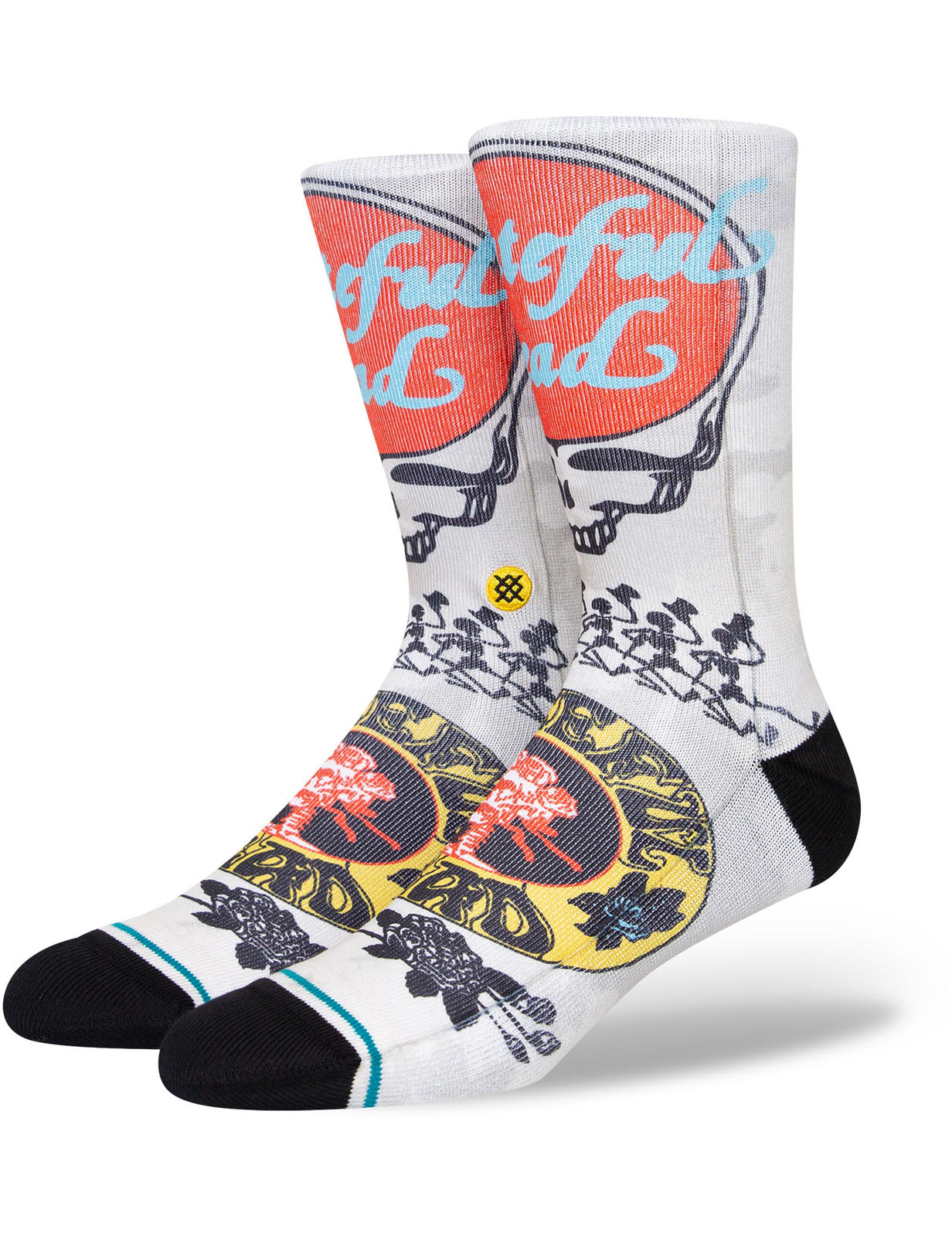 Stance „Grate Grateful Dead“ Crew-Socken in Vintage-Weiß