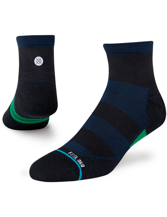 Stance Grip Qtr Ankle Socks in Navy