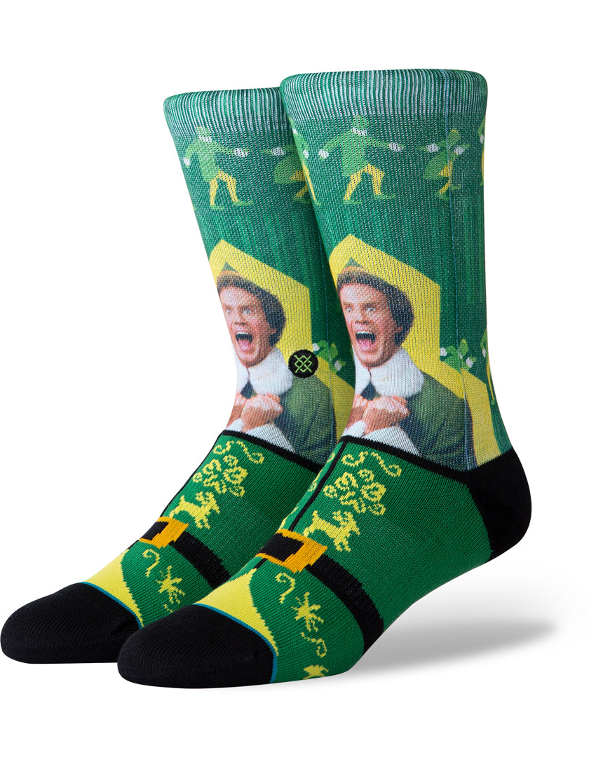 Stance I Know Him (Elf) Elf Crew Socks in Green