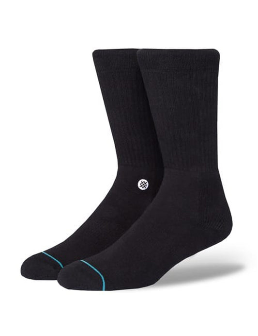 Stance Icon Crew Socks in Black/White