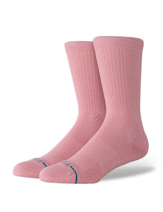 Stance Icon Crew Socks in Dusty Rose