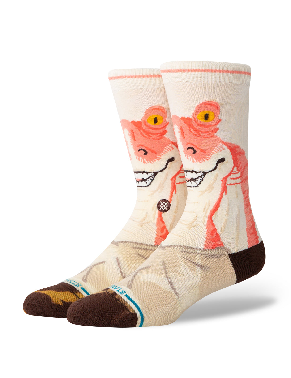 Stance „Jar Jar“ Star Wars Crew-Socken in Vintage-Weiß