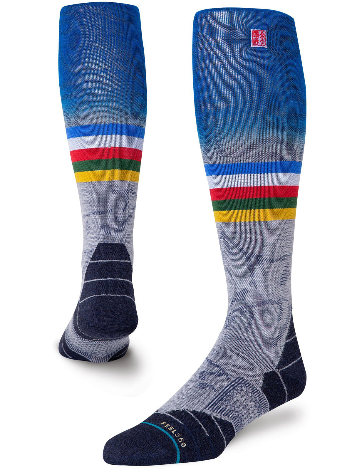 Chaussettes de neige Stance JC 2 Jimmy Chin en gris