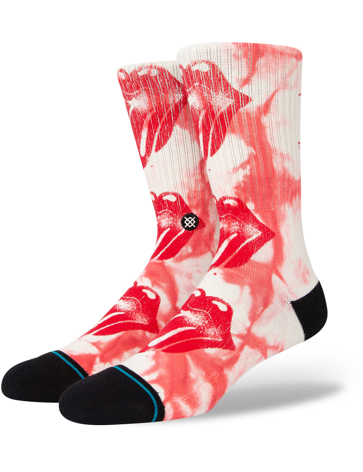 Stance Licks Rolling Stones Crew Socks in Off White