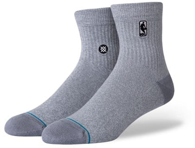 Stance Logoman Qtr NBA Ankle Socks in Greyheather