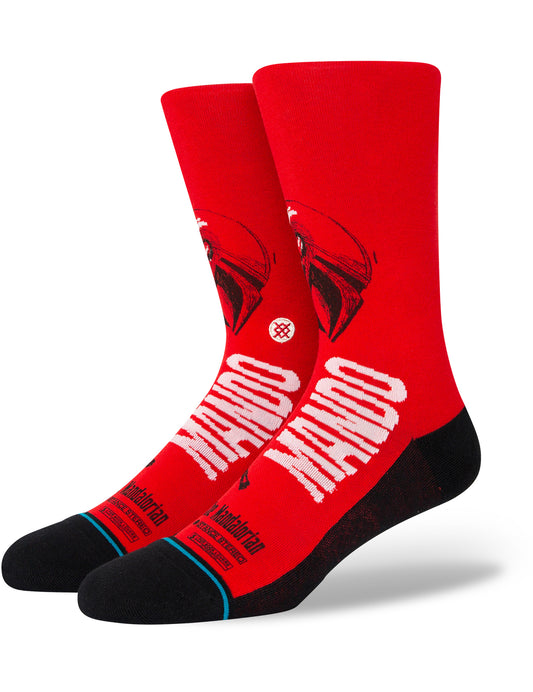 Chaussettes Stance Mando West Star Wars Crew en rouge