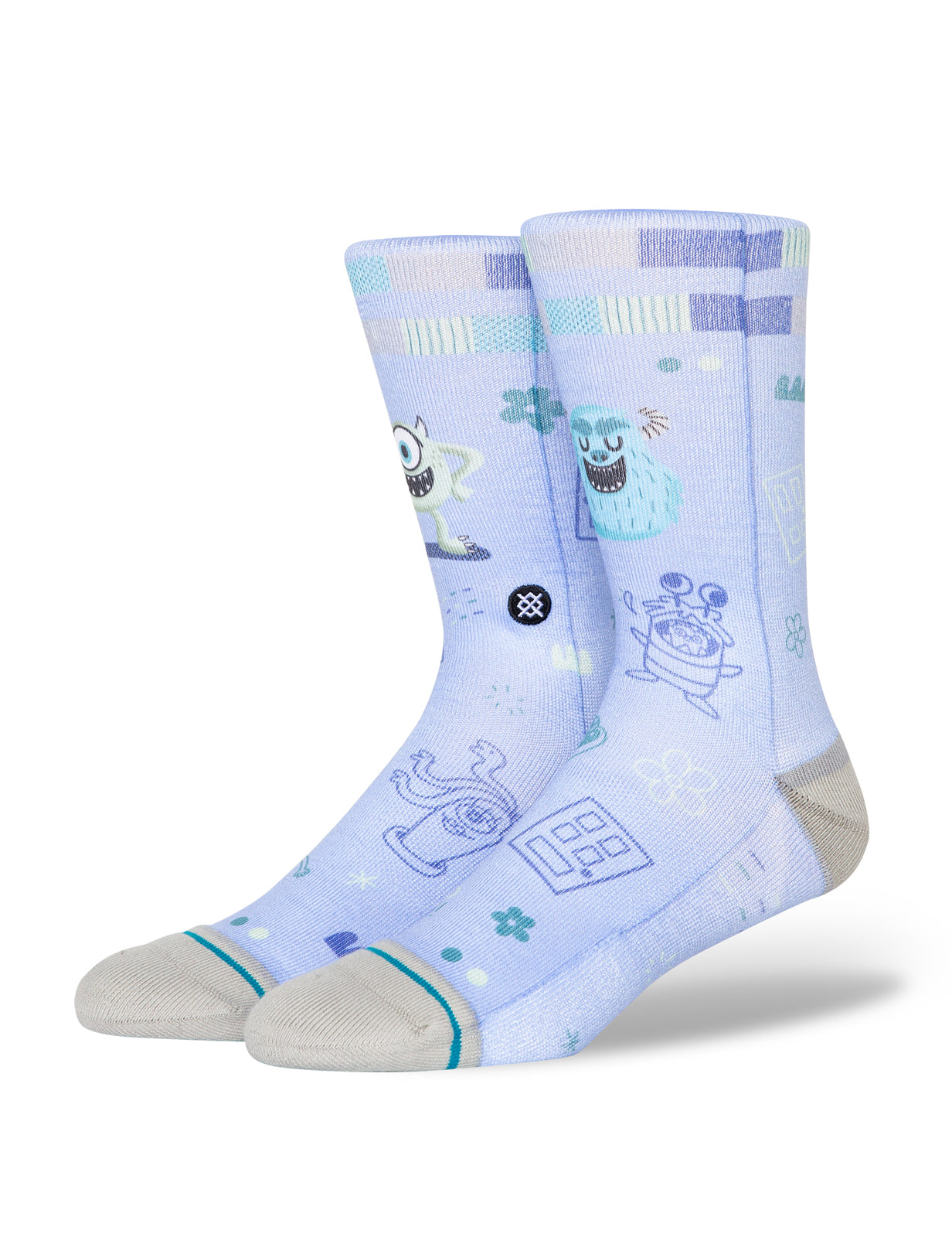 Stance Monsters Disney By R Bubnis Crew Socks in Purple