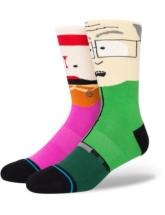 Chaussettes mi-mollet South Park de Stance Mr Garrison en vert