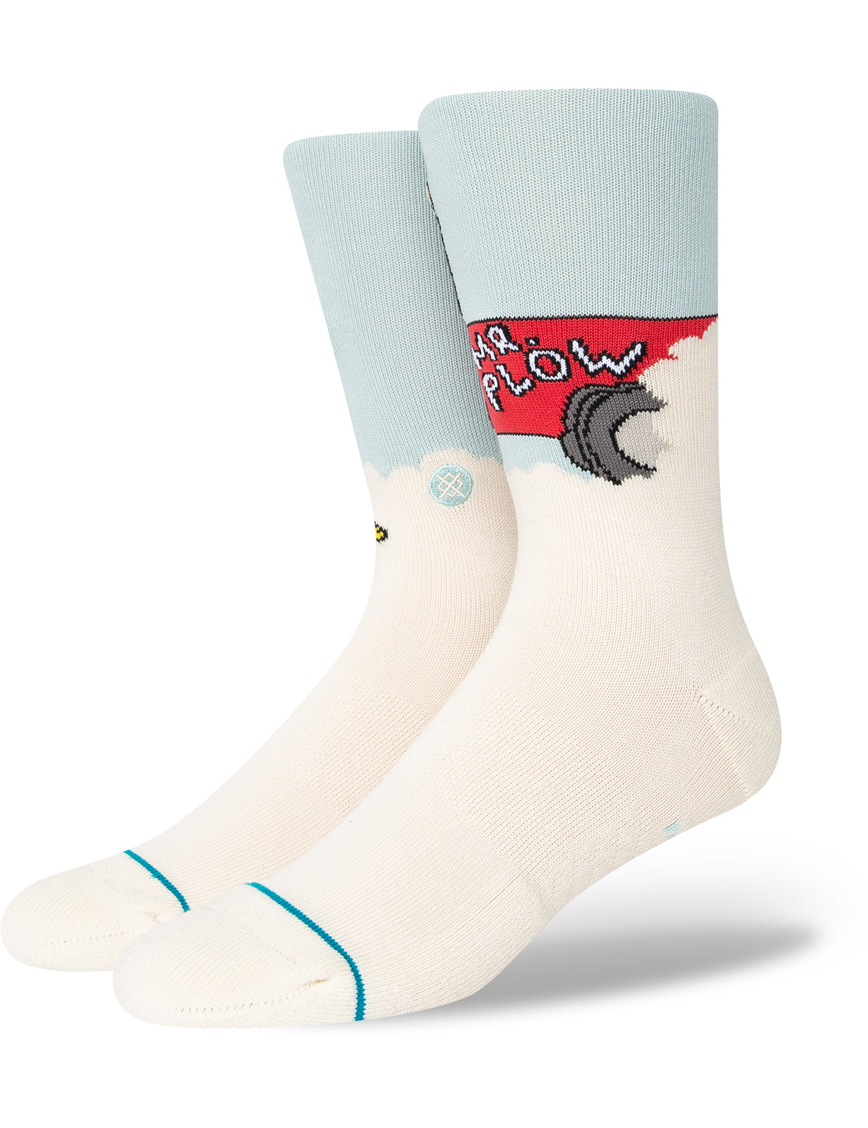 Stance Mr Plow The Simpsons Crew Socks in Light Blue