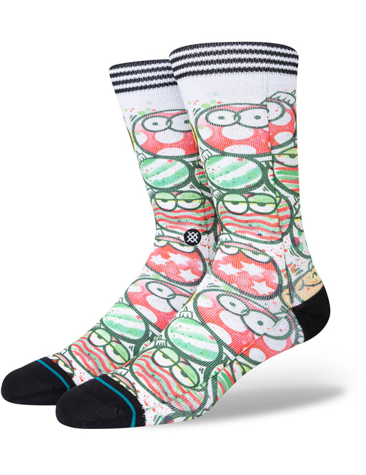 Stance Ornament Kevin Lyons Christmas Crew Socks in White