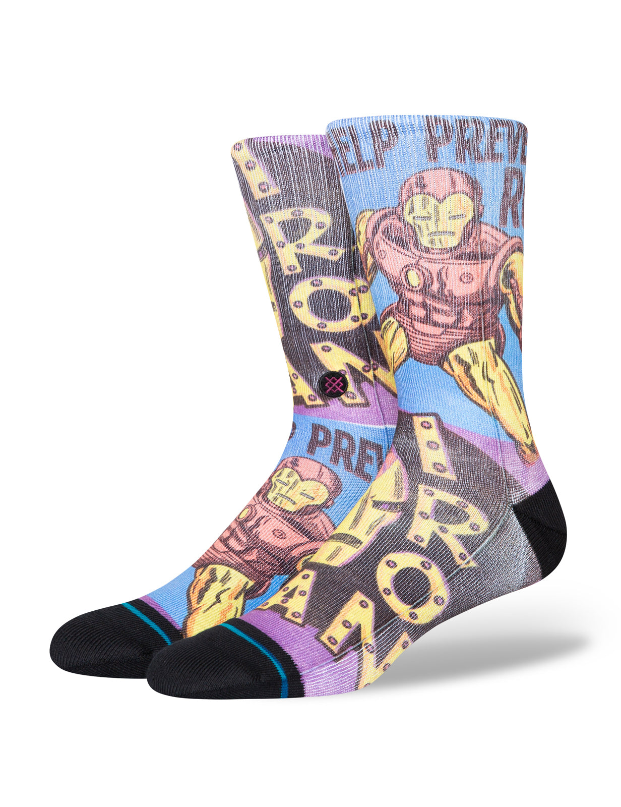 Stance Prevent Rust Ironman Marvel Crew Socks in Purple