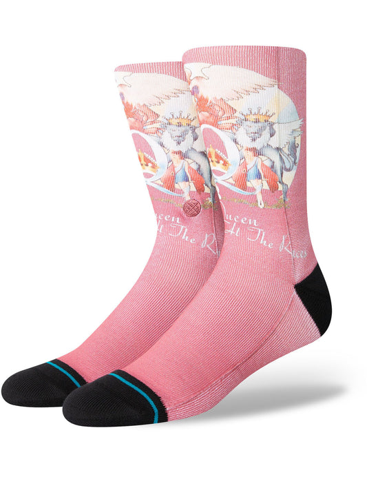 Stance Races Queen Crew Socks in Dusty Rose