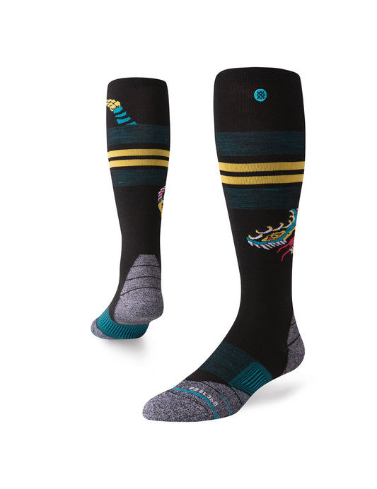 Stance Snake Bite Snow Socks in Black