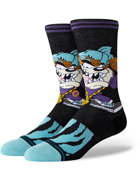 Stance Taz Looney Tunes Crew Socks in Black
