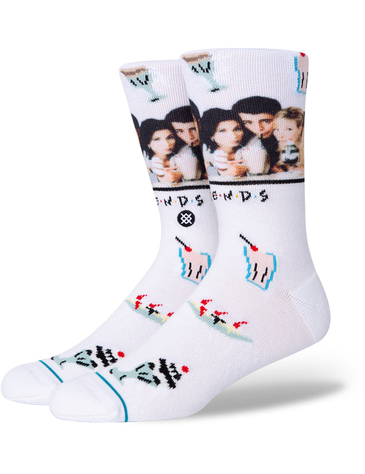 Stance The One With The Diner Friends Crew Socks in White