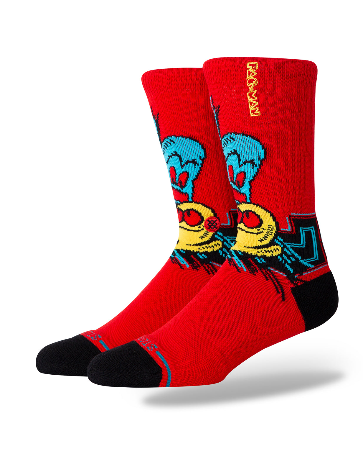 Stance Waka Waka Waka Pac-Man Crew Socks in Red