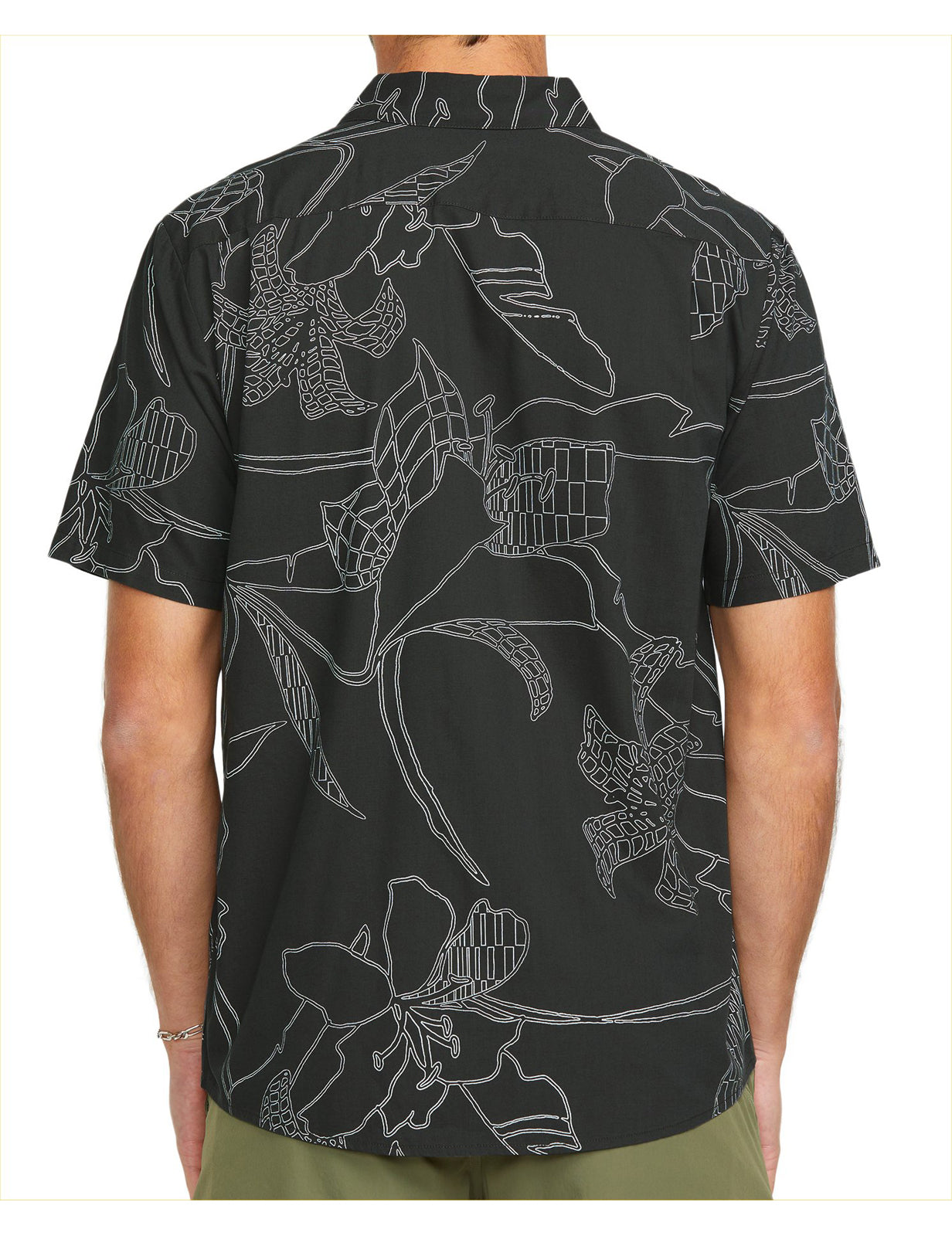 Volcom Cad Floral Short Sleeve Shirt in Stealth