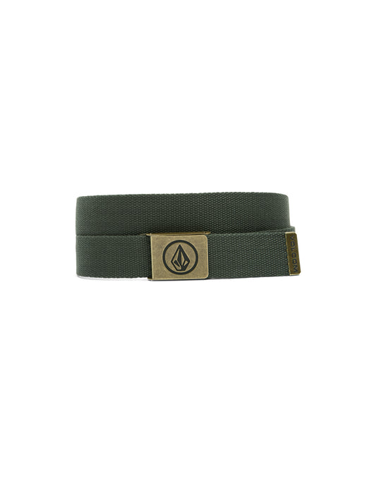 Volcom Circle Web Webbing Belt in Dark Forest