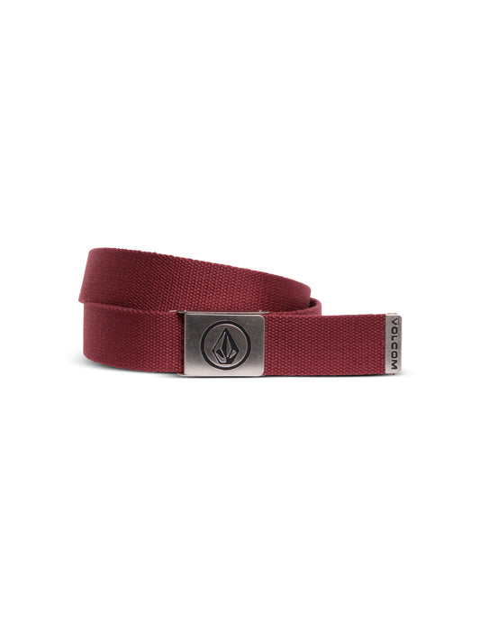 Volcom Circle Web Webbing Belt in Merlot