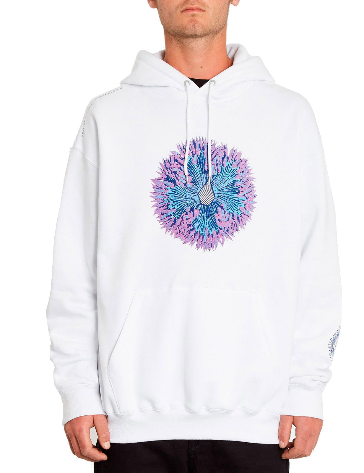 Volcom Coral Morph Coral Morph Pullover Hoody in White