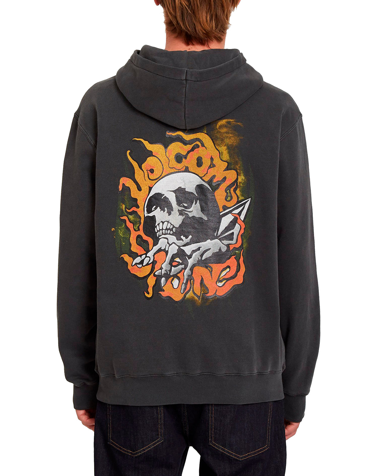 Volcom Flowscillator Animoscillator Pullover Hoody in Black