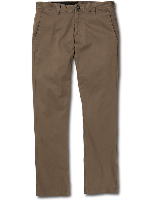 Volcom Frickin Modern Stretch Chino Trousers in Mushroom