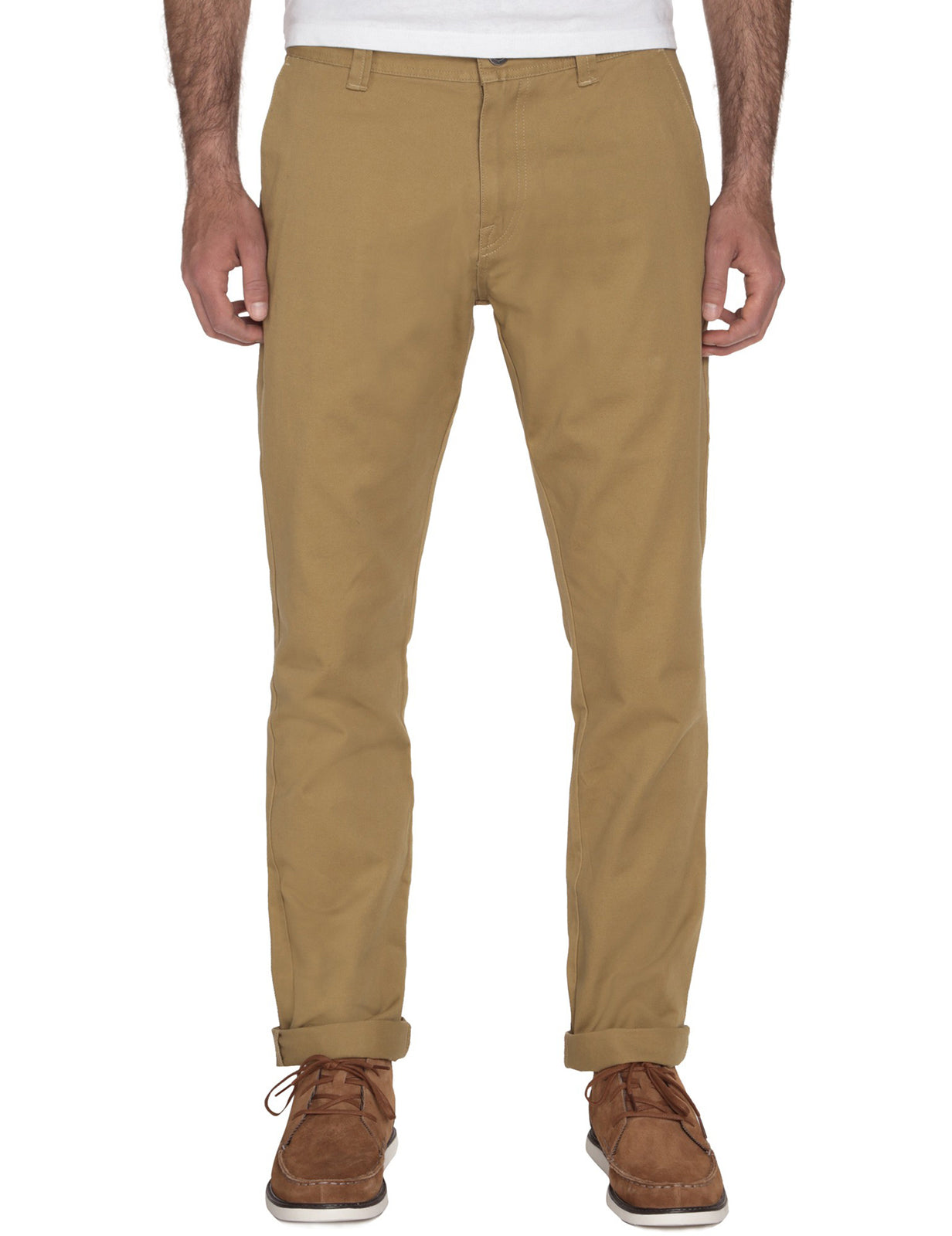 Volcom Frickin Reg Chino Trousers in Dark Khaki