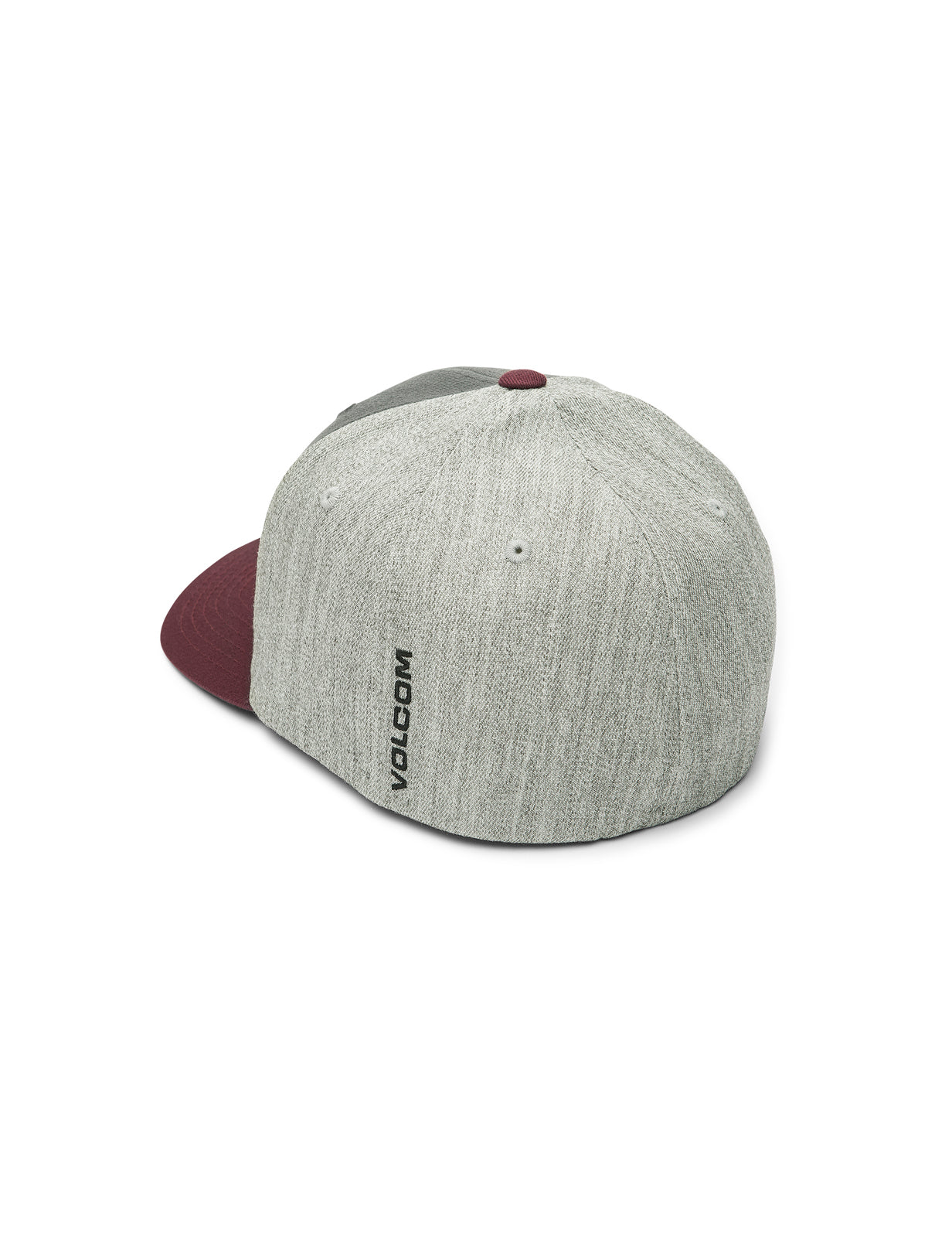 Volcom Full Stone Heather Flexfit Curved Peak Cap in Merlot