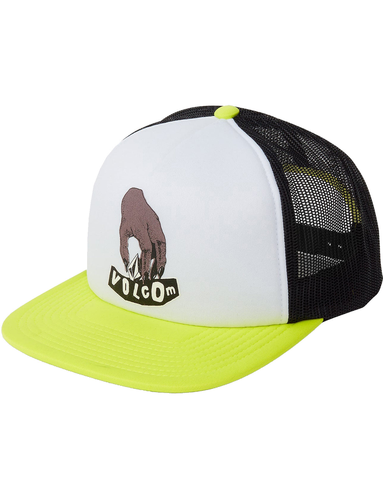 Volcom High Ten Cheese Flat Peak Cap in Limeade