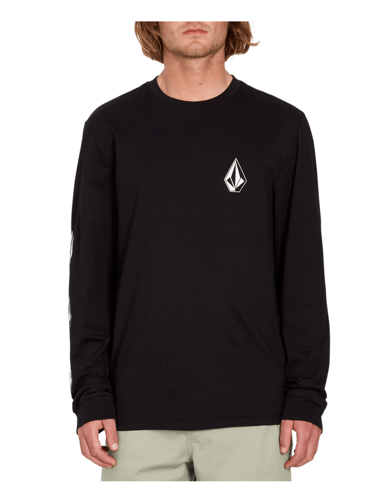 Volcom Iconic Stone Long Sleeve T-Shirt in Black